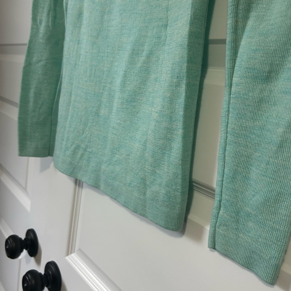 Banana Republic Teal 100% Merino Wool V-Neck Sweater - Picture 7 of 8